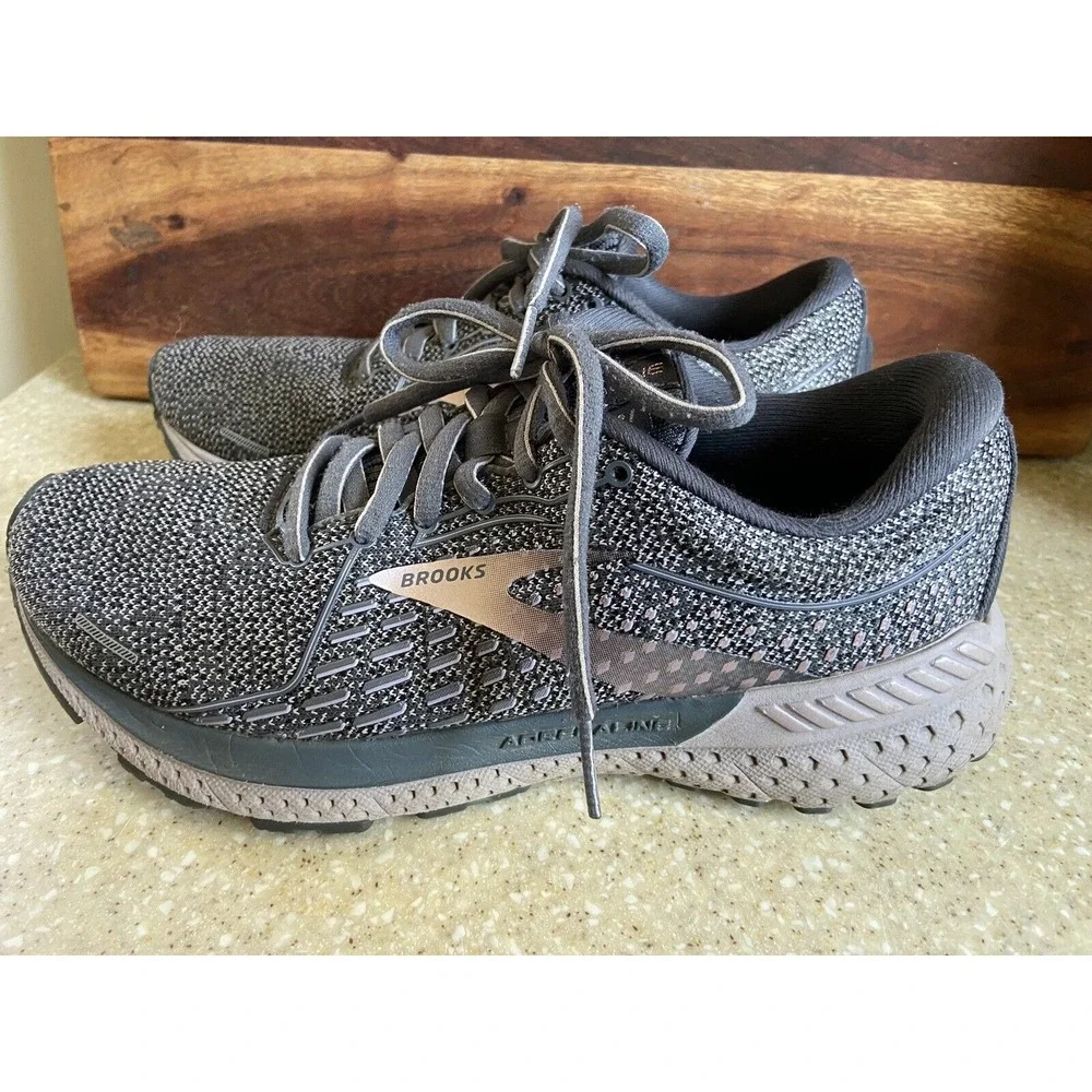 Brooks Shoes Womens 7 Med B Grey Adrenaline GTS 21 Running Sneakers Need Insoles
